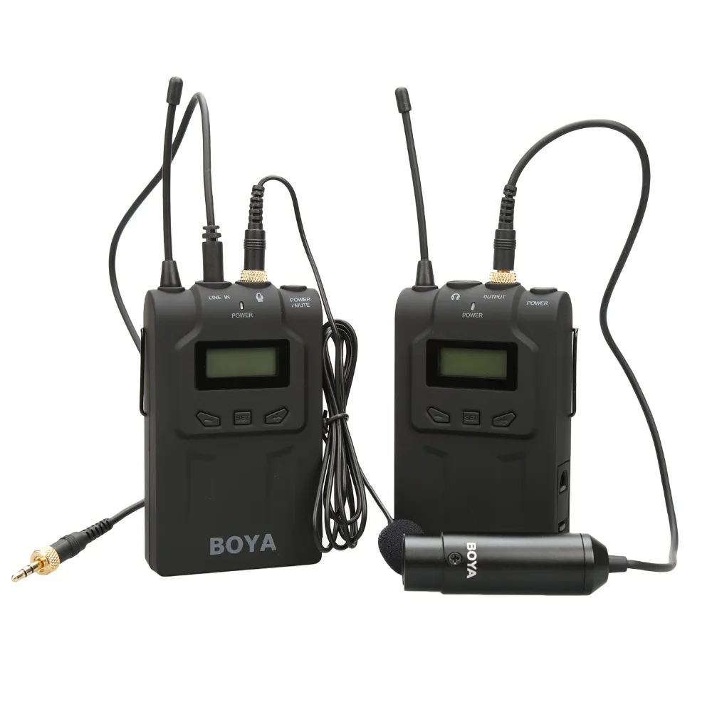BOYA BY-WM6 Ultra BY-WM5 Upgrade High Frequency UHF Wireless Lavalier Microphone System for DSLR Camera Audio Recorder