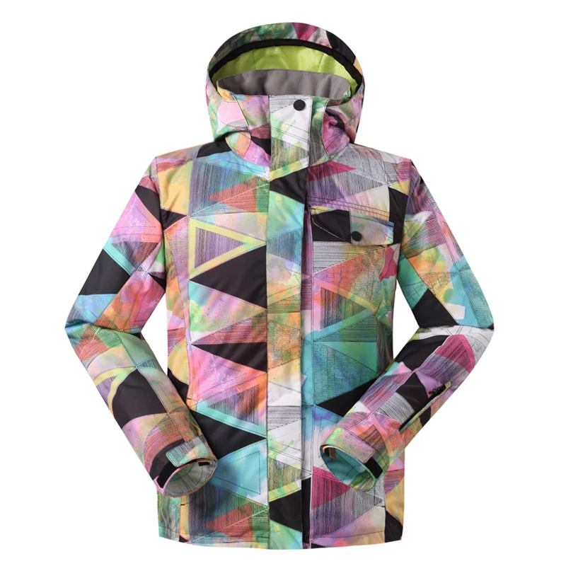 2018New Outdoor Women Ski Jacket Multi color Women Snowboard Jacket Breathable Medium Long Women