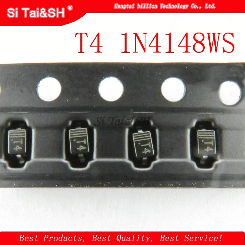 

100pcs sod323 smd Surface Mount Small Signal Diodes T4 1N4148WS