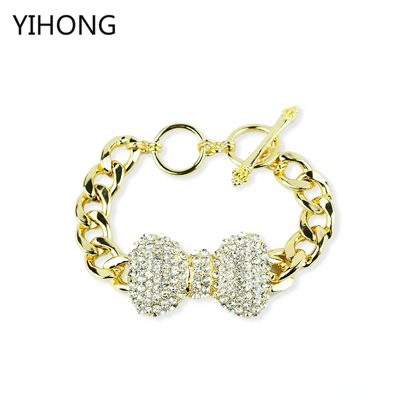 

2017 New Design Bracelet Lovely Butterfly Pendant Knot Bracelets & Bangles Crystal Jewelry for Women Accessories