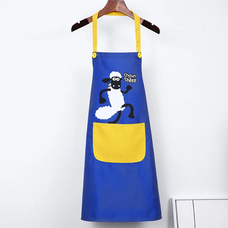 2018 BBQ Cute Canvas Lamb aprons Multi-color Mosaic senior Kitchen apron for Women Man Cooking coffee family Waitress Cleaning
