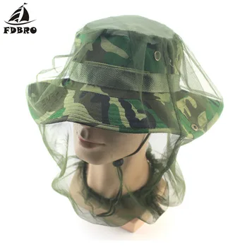 

FDBRO New Anti Mosquito Insect Hat Fishing Bug Mesh Head Net Face Protector Cap Head Cover Fisherman Hat Safe Trave Camping Mask