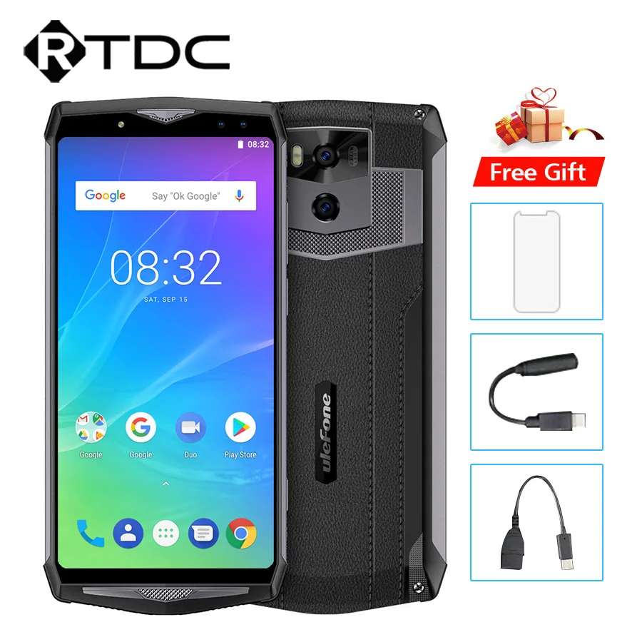 

Ulefone Power 5S 13000mAh 4G Smartphone 6.0" FHD MTK6763 Octa Core Android 8.1 4GB+64GB 21MP Wireless charger Fingprint Face ID