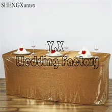 2 шт в партии элегантный дизайн скатерти с пайетками юбка \ скатерть для свадебного украшения