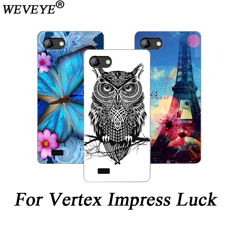Чехол для Vertex Impress Luck с принтом цветы Тигр сова Эйфелева башня дизайнерский чехол