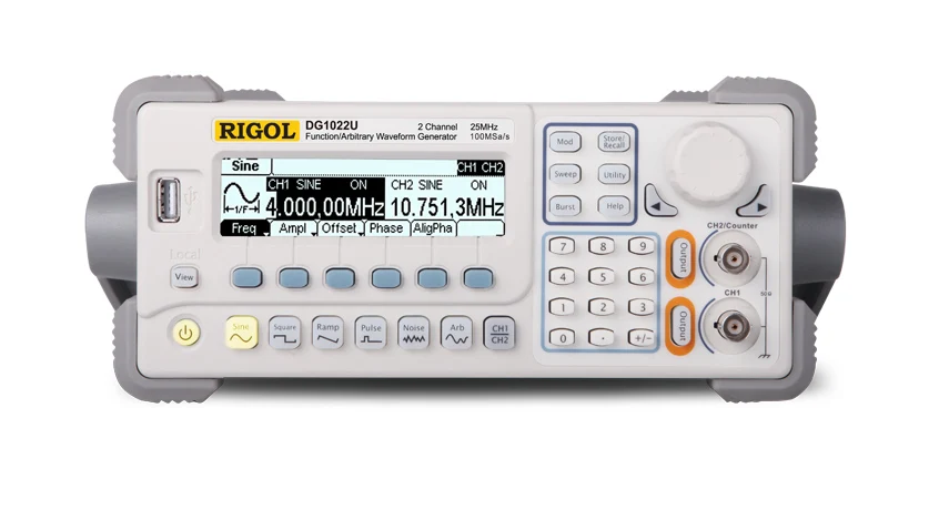 

RIGOL DG1022U Signal Generator Function/Arbitrary Waveform Function Generator 25MHZ 2 output channels 5 standard waveforms