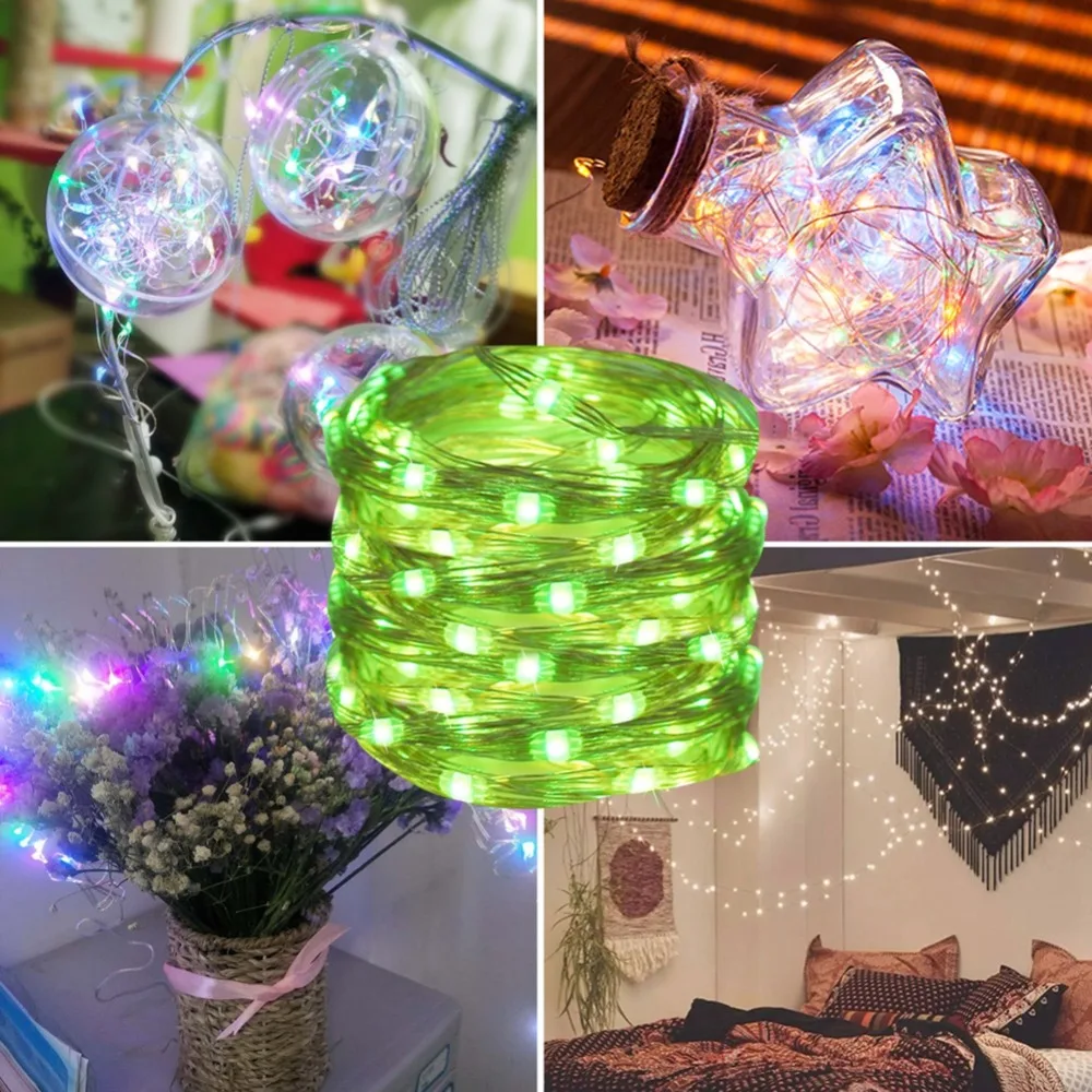 

LED Fairy Lights Battery Powered Multi Color Changing String Lights With 24 Keys Remote Control And Waterproof Battery Box D1