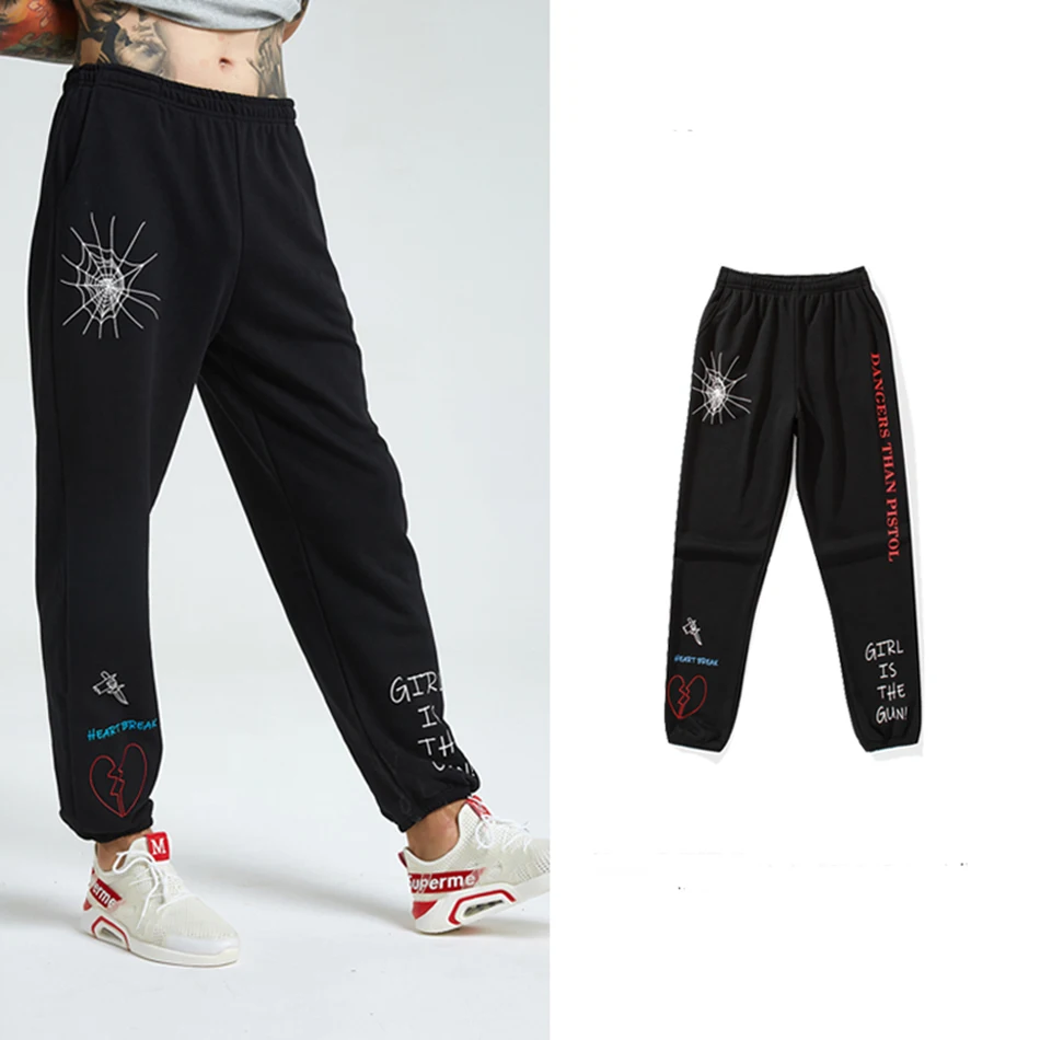 

2019 New Joggers Thin Cotton Beam Feet Sweatpants Male Letter Printing Men's Trousers Tide Baggy Track Pants Hip Hop Harem Pants
