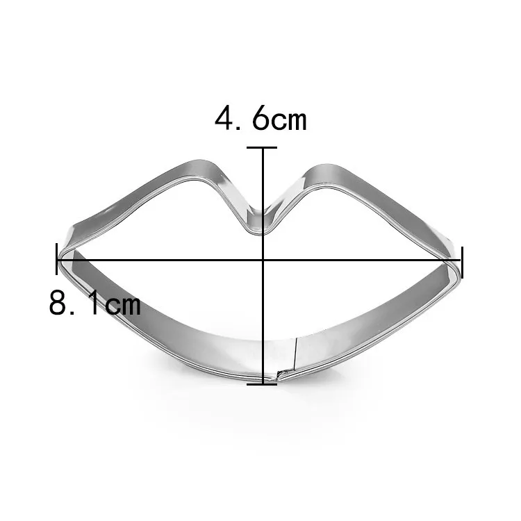 1 шт. усы губная помада кекс форма губ металлическая формочка для печенья форма для печенья мусс форма для кольца