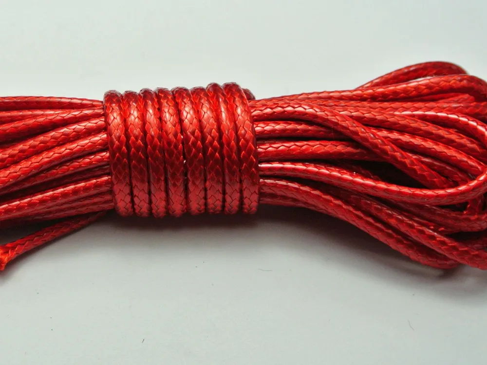 

10 Meters Red Korean Waxed Cord String Thread 2.5mm for Bracelet Necklace