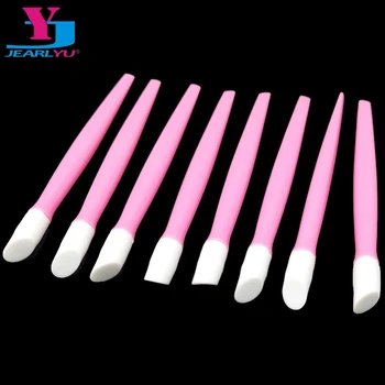 

New Style 20Pcs/lot cuticle remover Pink Quartz Head Scrubs Stone Cuticle Stick Pen Spoon Nail Art Pusher Cut Manicure Care Tool
