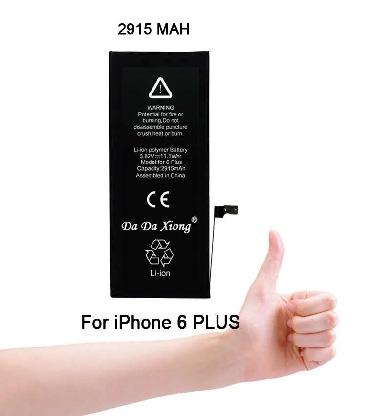 Лот 10 шт. да Сюн Батарея для Apple iPhone 6 Plus 6 Plus 2915 мАч реального Ёмкость замена Батареи