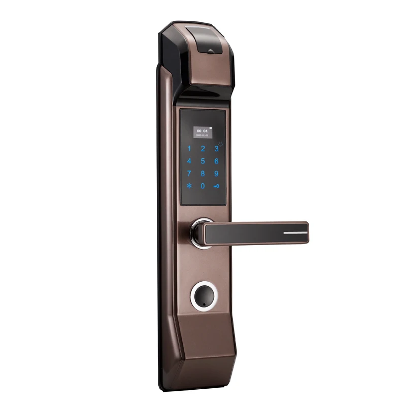Jcsmarts Biometric Fingerprint Password Door Lock Hidden IC card Reader LCD Display English Audio Guide