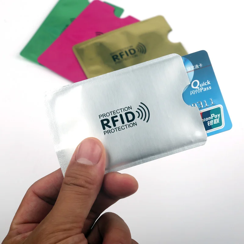 anti rfid card holder card id holders Protector NFC Contactless Signal Blocker