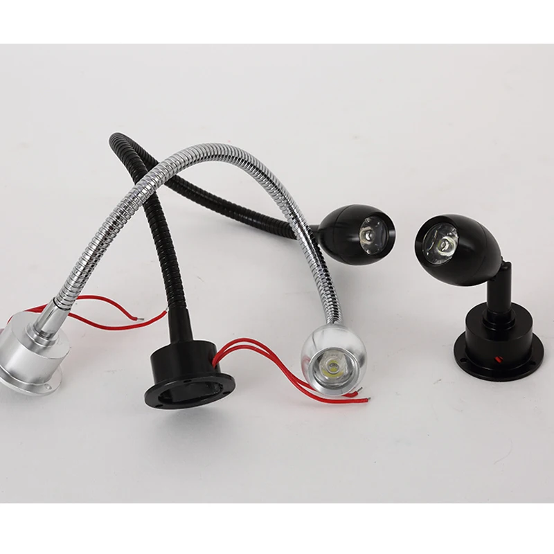 Modern Flexible LED Hose Wall Lamp 1W 3W Bathroom Mirror Light Bedside Reading Study Sconces Led Luminaire Lamps 3