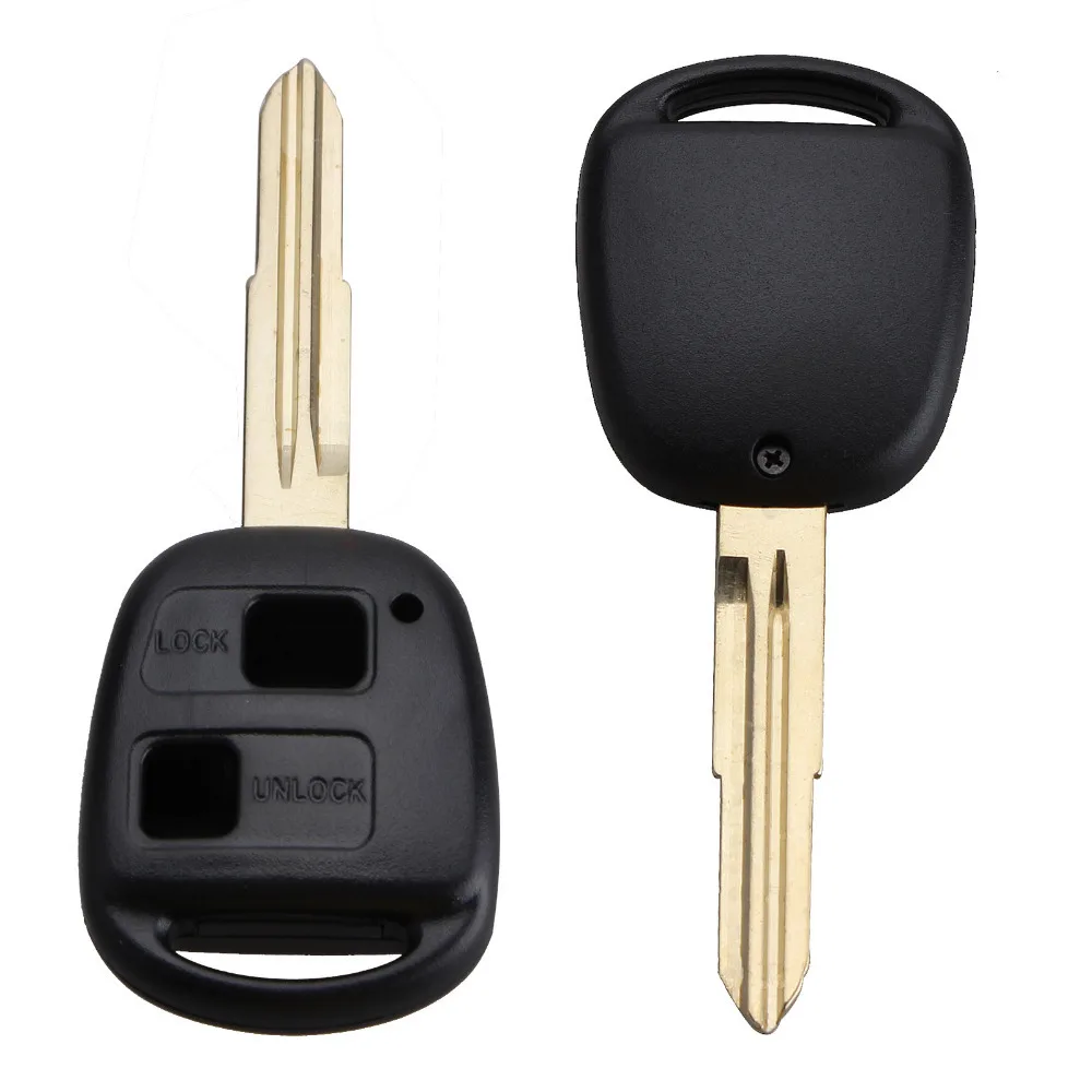 2 кнопки неразрезанное лезвие дистанционного ключа автомобиля ремонт чехол оболочка для Toyota чехол ключа с Toy41 лезвие ремонт ключа оболочки P19