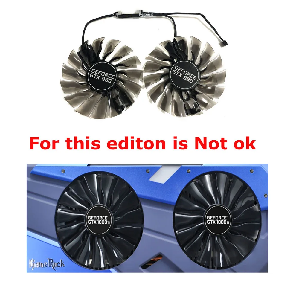 Вентилятор Охлаждения видеокарты FD10015H12S GTX1080/100 ti GPU VGA для GeForce Palit GTX1080ti GTX1070ti в