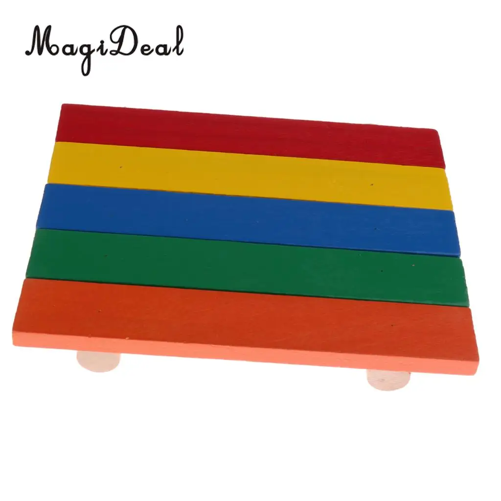  Small Pet Wooden Cage Platform Shelf Stand Board for Puppy Pet Hamster Squirrel Mice Rat Guinea Pigs