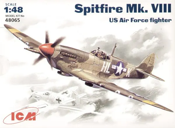ICM 48065 Spitfire Mk VIII WWII USAF fighter 1 48 airplane plastic model kit