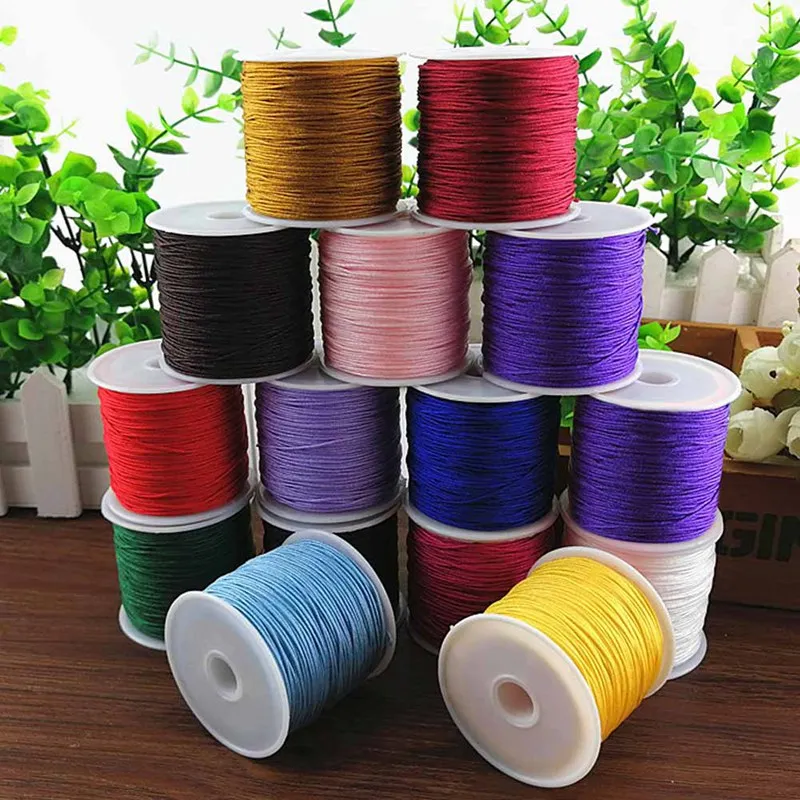 

New 45M/Roll Nylon Cord Thread Chinese Knot Macrame Cord Bracelet Braided String DIY Beading String
