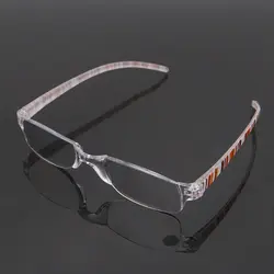 Стильный гибкий унисекс прозрачная полоса без оправы эластичные очки для чтения очки Reader + 1/+ 1,5/+ 2/+ 2,5/+ 3/+ 3,5/+ 4