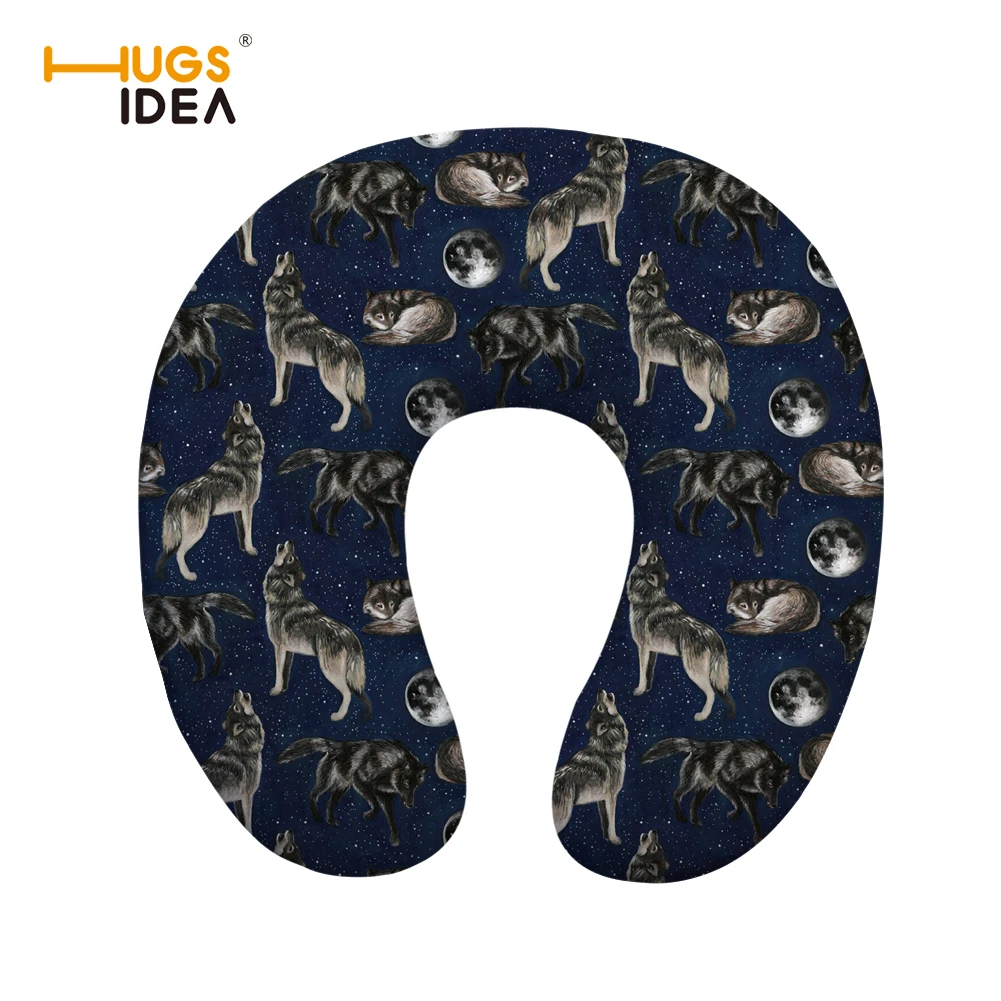 

Cool Wolf Print Pillows U Shaped Neck Pillow Cushion Pattern Car Neck Protection Foam Particles Pillows travel Pillow neck