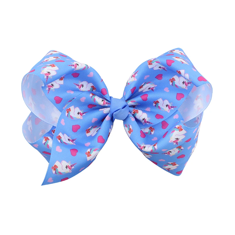 Large Kids Baby Girl Grosgrain Ribbon Flash Bow Clips Rainbow New Design Children Hair Accessories (1)