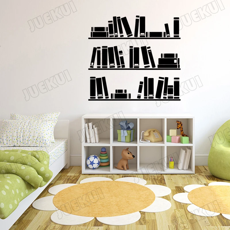 nursery bookshelf wall