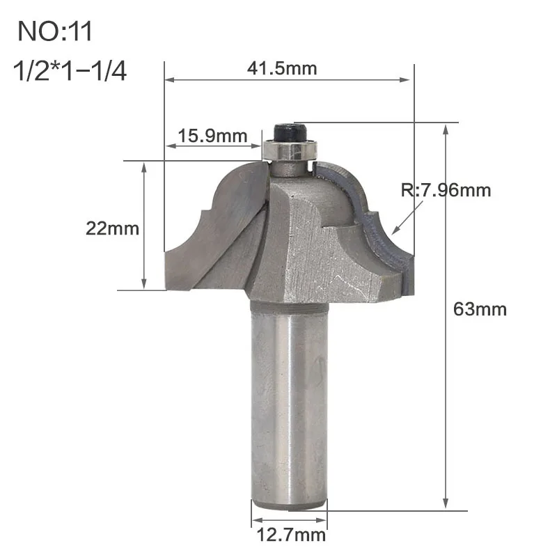 1 шт. 1/" 1/2" хвостовик двойной Римский Ogee окантовка древесины фрезы с верхним подшипником C3 Карбид Деревообрабатывающие инструменты дешевая цена