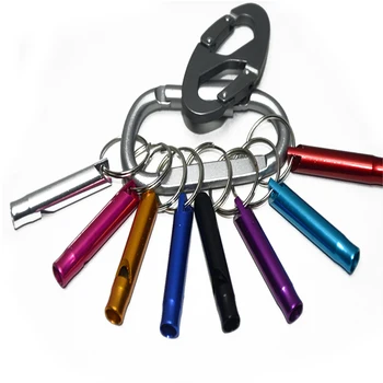 

Hot Sell 1Pcs Aluminum Emergency Survival Whistle Keychain For Camping Hiking Outdoor Sport Tools Training whistle