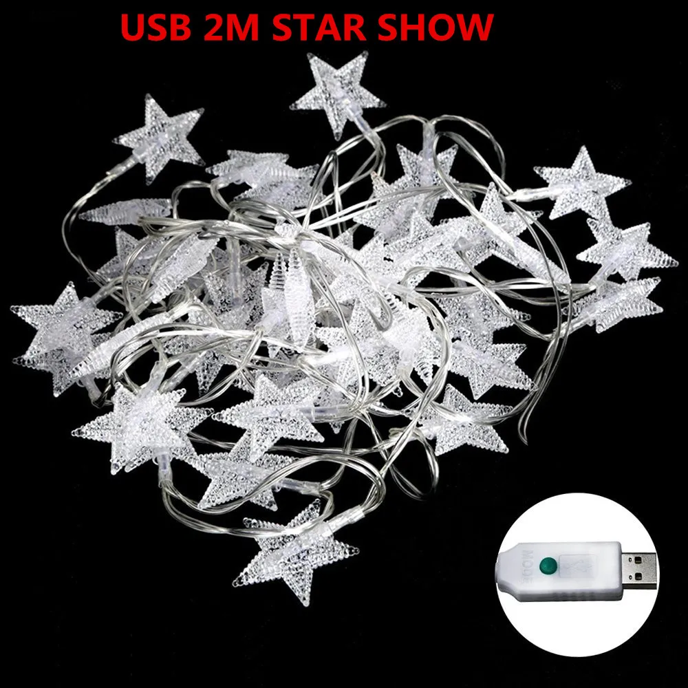 OSIDEN мяч гирлянды звезда USB 5 В/2M 20LED праздничное освещение на открытом воздухе