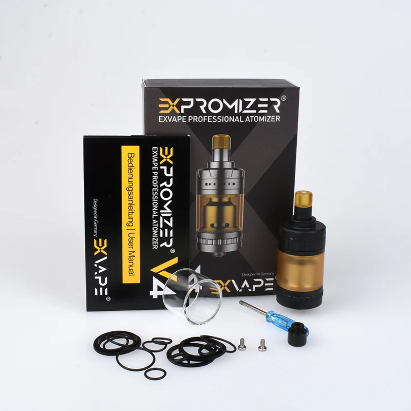 Exvape Expromizer V4 MTL RTA Танк сверху до дна воздушный поток 2 мл/4 мл vape Танк одна катушка герметичный распылитель vs Zeus X