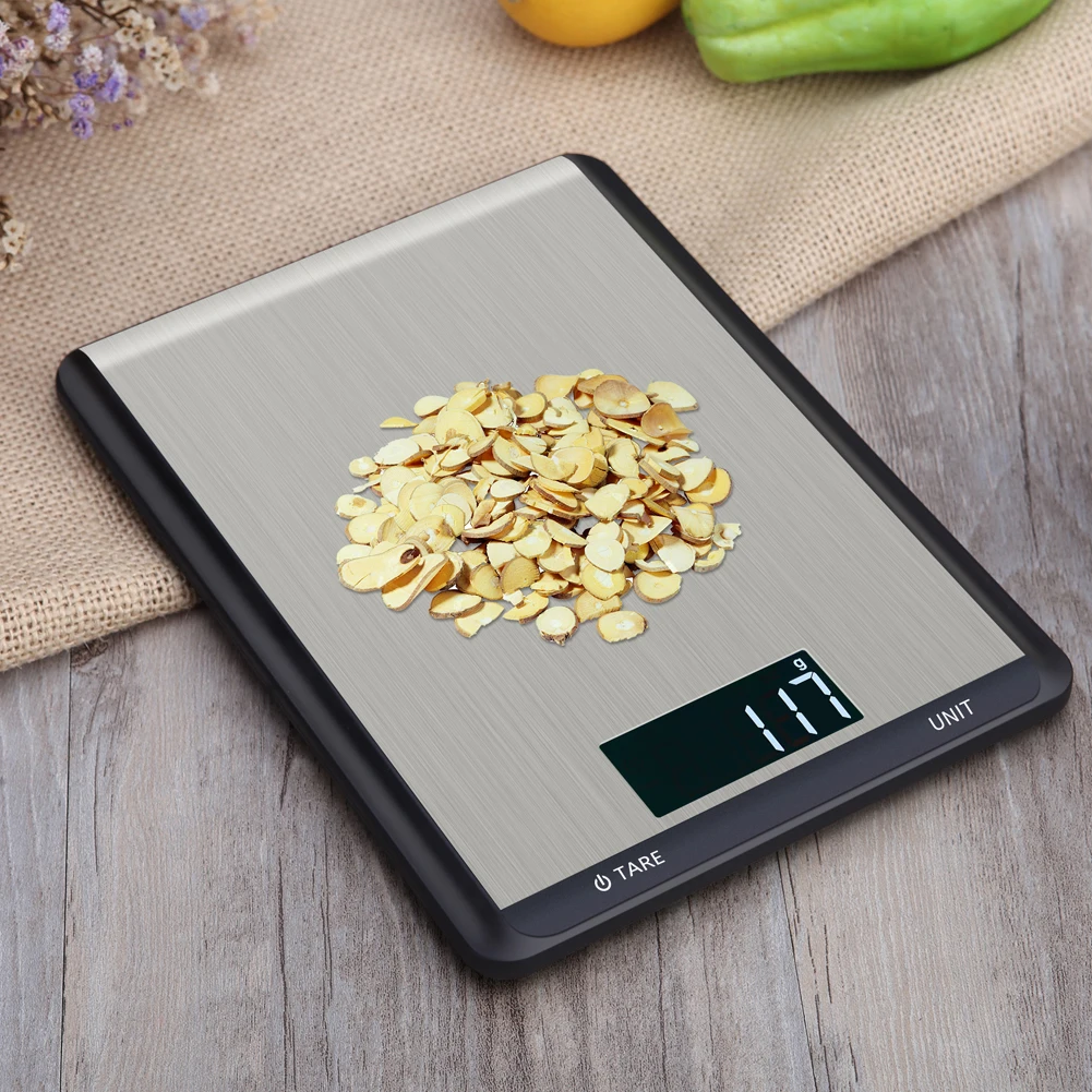 10 кг Нержавеющая сталь цифровой ЖК-электронный Кухня Пособия по кулинарии кухонные весы