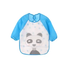 Водонепроницаемый Симпатичные Кормление Отрыжка Одежда нагрудники с одежда с длинным рукавом для детей 42*34 см