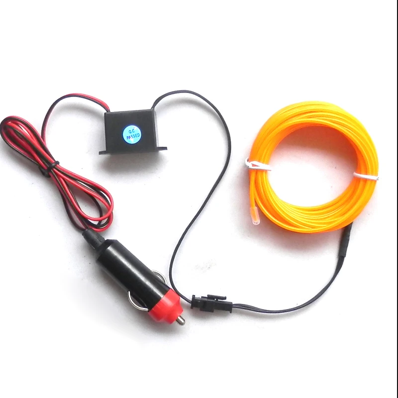 2AA аккумуляторные батареи 12V разъем 5В USB 2-10 м неоновый светильник свечение EL провода трос лента светодиодный холодной светильник обувь Костюмы автомобиля украшения лента лампа