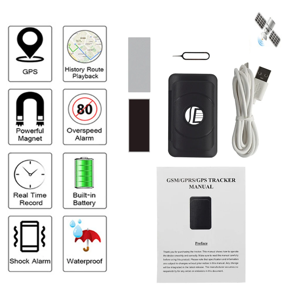 

GPS Tracker Car TK202B Built 4400Ma Standby 2G Vehicle Tracker GPS Locator Waterproof Magnet Voice Monitor Free Web APP VS TK905