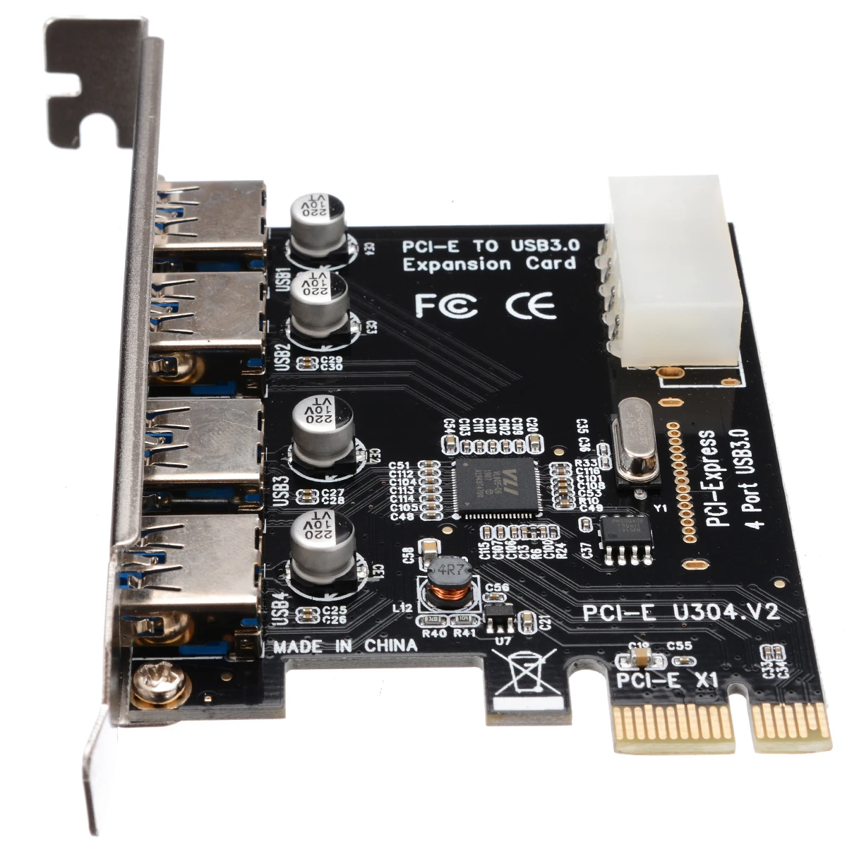 4 Port PCI-E to USB 3.0 HUB PCI Express Expansion Card Adapter 5 Gbps Speed Reliable VIA Chipset For Windows XP/ Vista/Win7/8/10