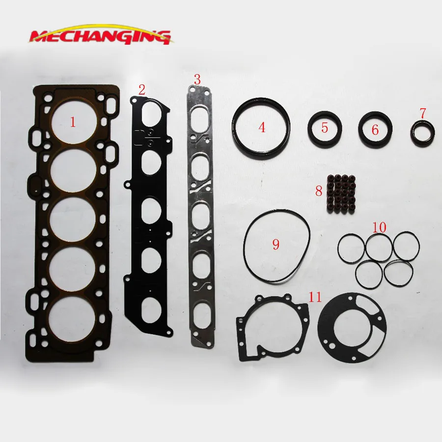 

For VOLVO S40 II (MS) 2.4 AWD OR C70 II Convertible 2.4 i B5244S4 B5244S5 Full Set Overhaul Package Auto Parts Engine Gasket
