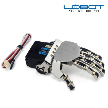 

DIY Robot Merchanical Hand Cripper with 1 Servo Left / Right Hand Humanoid Finger Manipulator Five Fingers