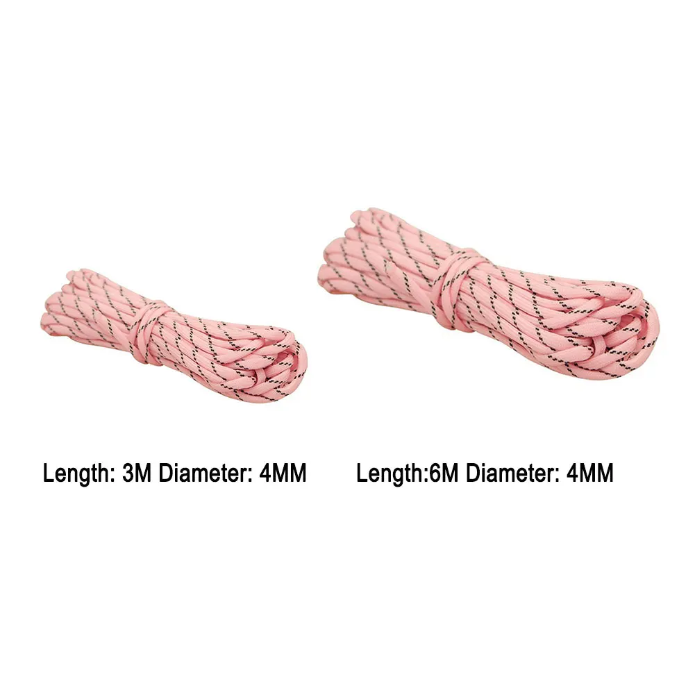 Paracord مضيئة مظلة حبل التخييم المعدات أدوات إنقاذ في الهواء الطلق 3 M/6 M Multifuncational