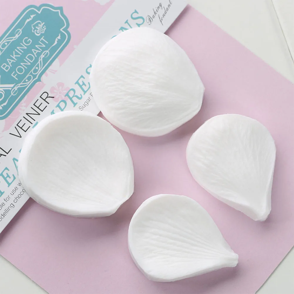

4PCS/Set Heat Resistant Home Cake Mold Petals Veiner Kitchen Accessories Flower Mould Non Stick Silicone Baking Fondant Reusable