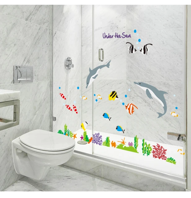 eco removable tahan air stiker dinding untuk kamar mandi dekorasi