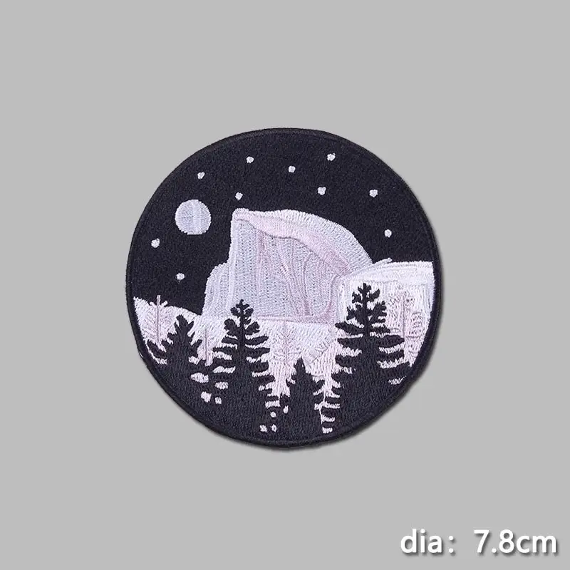 Pulaqi Mountain Travel Patch Embroidery Patches Iron On Patches For Clothing Explore Nature Traveling Cloth decor parche ropa