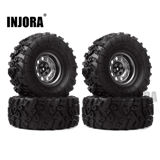 Best Offers INJORA 4Pcs 2.2 Rubber Tires & Metal Beadlock Wheel Rim for 1:10 RC Rock Crawler Axial SCX10 90046 90060 RR10 AX10 Wraith 90056 Best Offers INJORA 4Pcs 2.2 Rubber Tires & Metal Beadlock Wheel Rim for 1:10 RC Rock Crawler Axial SCX10 90046 90060 RR10 AX10 Wraith 90056