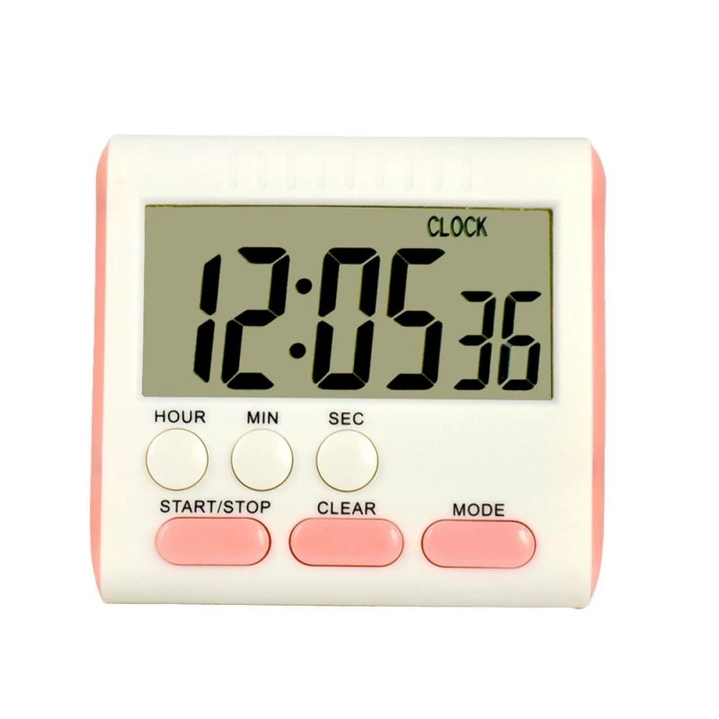 

Magnetic Large LCD Digital Kitchen Timer with Loud Alarm Count Up& Down Clock 24 Hours 3A Battery Kitchen Timer