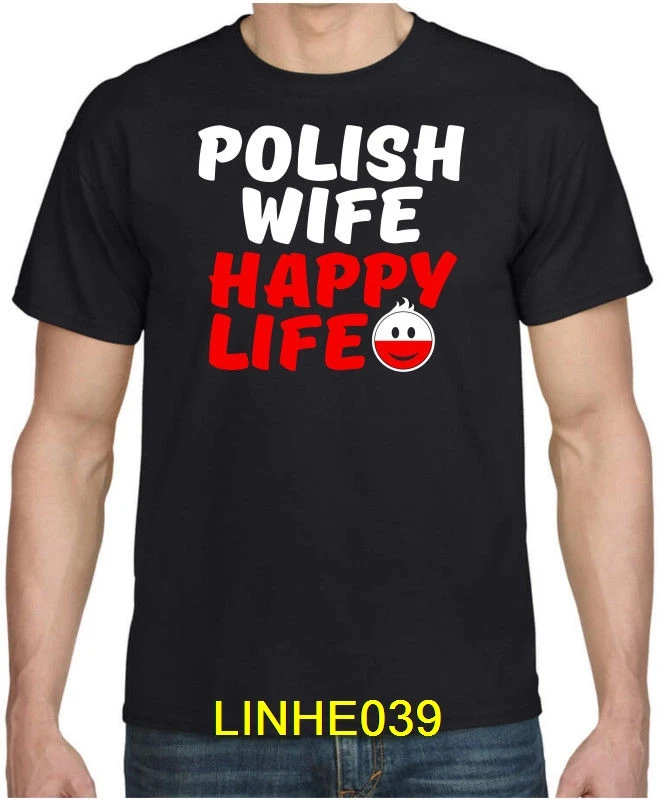 Польская жена счастливой жизни Meska Koszulka Polska Koszulki Polski польские футболки