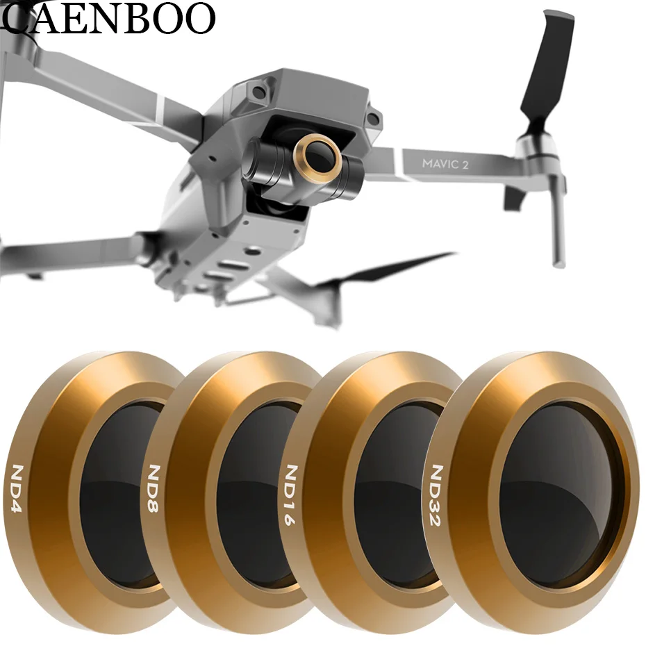 

CAENBOO Drone Filter For DJI Mavic 2 Zoom Neutral Density ND4+ND8+ND16+ND32 Set Optical Glass Multi-Layer Coating Film Gimbal