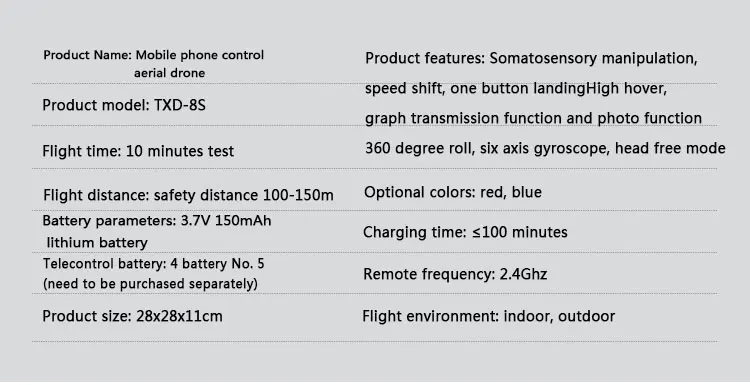 Дрона с дистанционным управлением пульт дистанционного управления quad Дрон TXD-8S с камерой 2,4 г 6 осях, с пультом дистанционного управления, вертолет с веб-камерой HD Регулируемый best