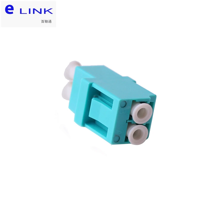 LC duplex fiber adapter SM MM OM3 OM4 OM5 blue green aqua opitcal fiber connector ftth coupler fibra optica factory supply ELINK