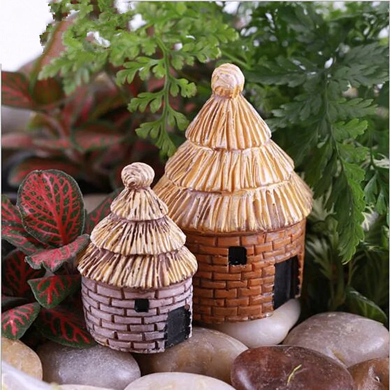 Sale Mini House Resin Craft Fairy Garden Miniatures Gnomes Terrariums